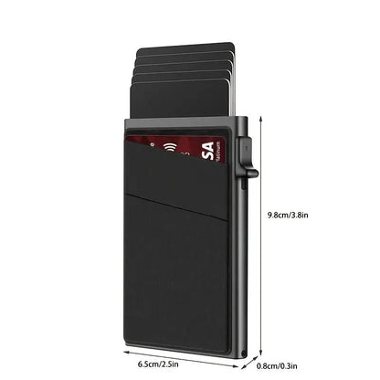 Contemporary Acrylic RFID Blocking Card Holder - Minimalist Business Wallet for Men, Automatic Pop-Up, 1pc - Image 4