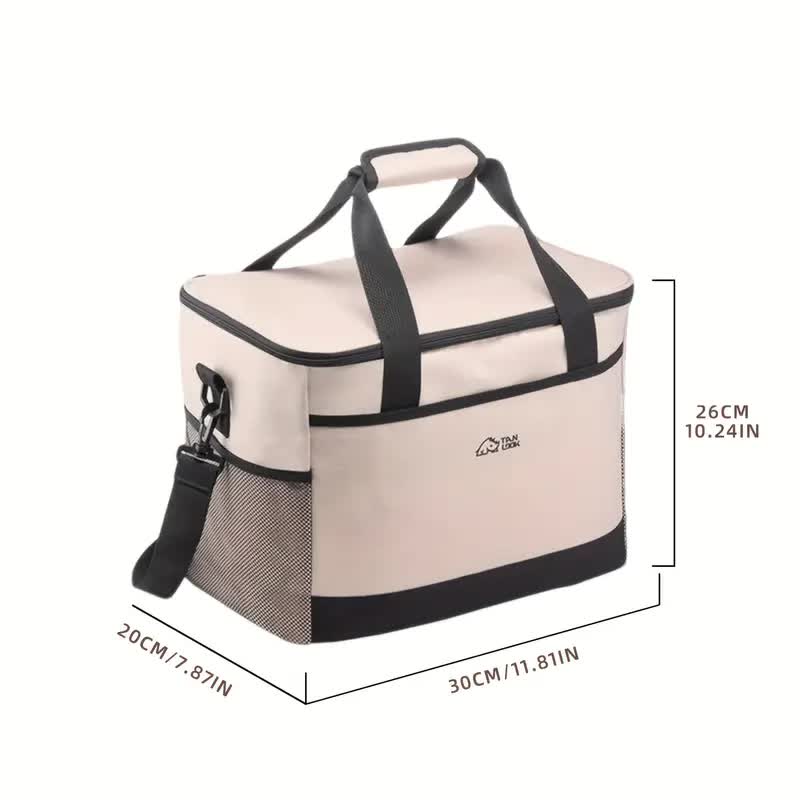 Blue Portable Insulated Cooler Bag for Camping & Picnics - Durable Outdoor Storage Tote - Image 5