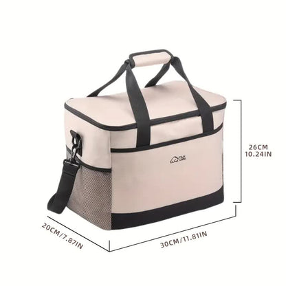Blue Portable Insulated Cooler Bag for Camping & Picnics - Durable Outdoor Storage Tote - Image 5