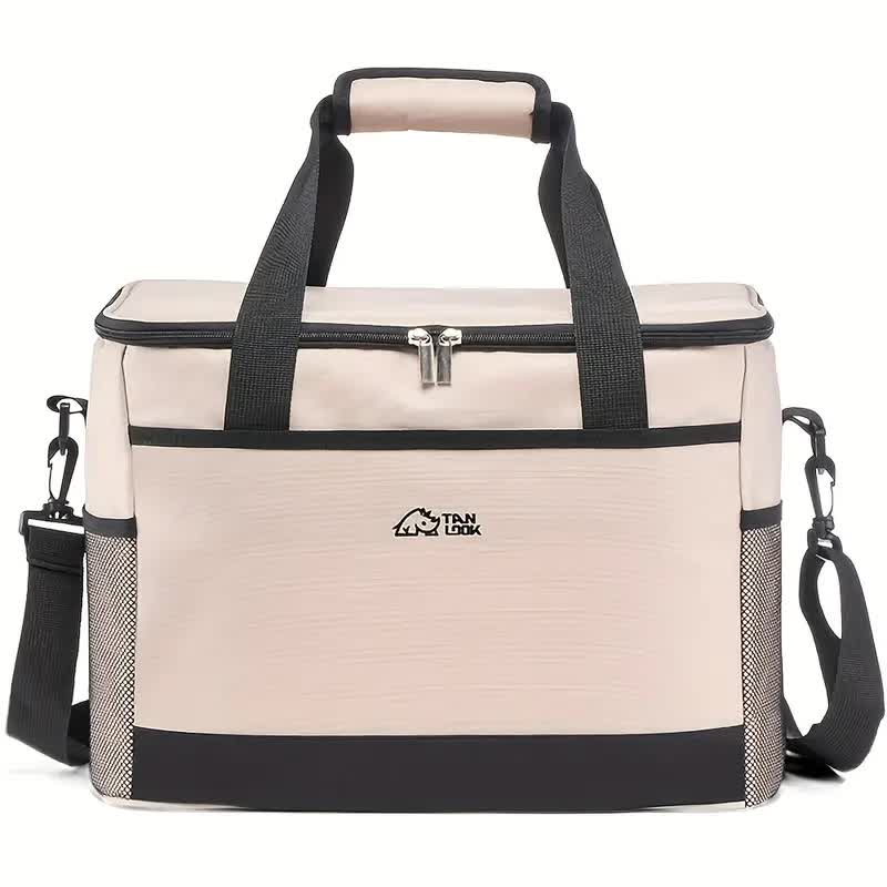 Blue Portable Insulated Cooler Bag for Camping & Picnics - Durable Outdoor Storage Tote - Image 6