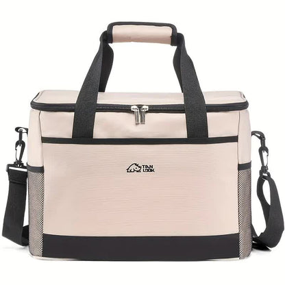 Blue Portable Insulated Cooler Bag for Camping & Picnics - Durable Outdoor Storage Tote - Image 6