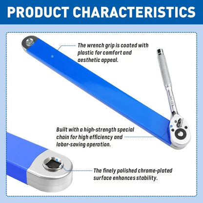 Extension Wrench Set Offset Ratchet Spanner Extender With Drive Adapters Socket - Image 3
