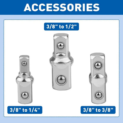 Extension Wrench Set Offset Ratchet Spanner Extender With Drive Adapters Socket - Image 4