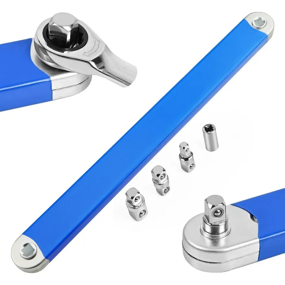 Extension Wrench Set Offset Ratchet Spanner Extender With Drive Adapters Socket - Image 5