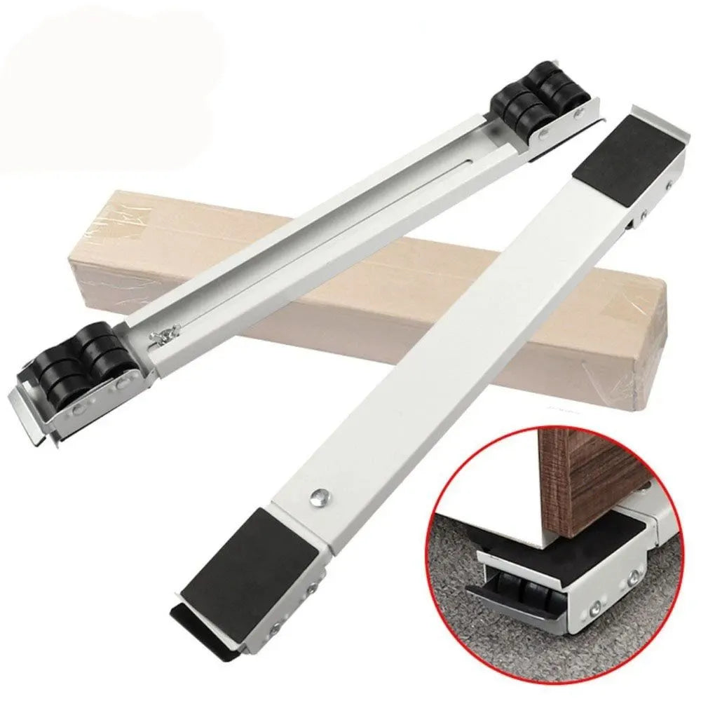2PC White Furniture Lifter Heavy Roller Move Tool Set Moving Wheel Mover Sliders Kit - Image 5
