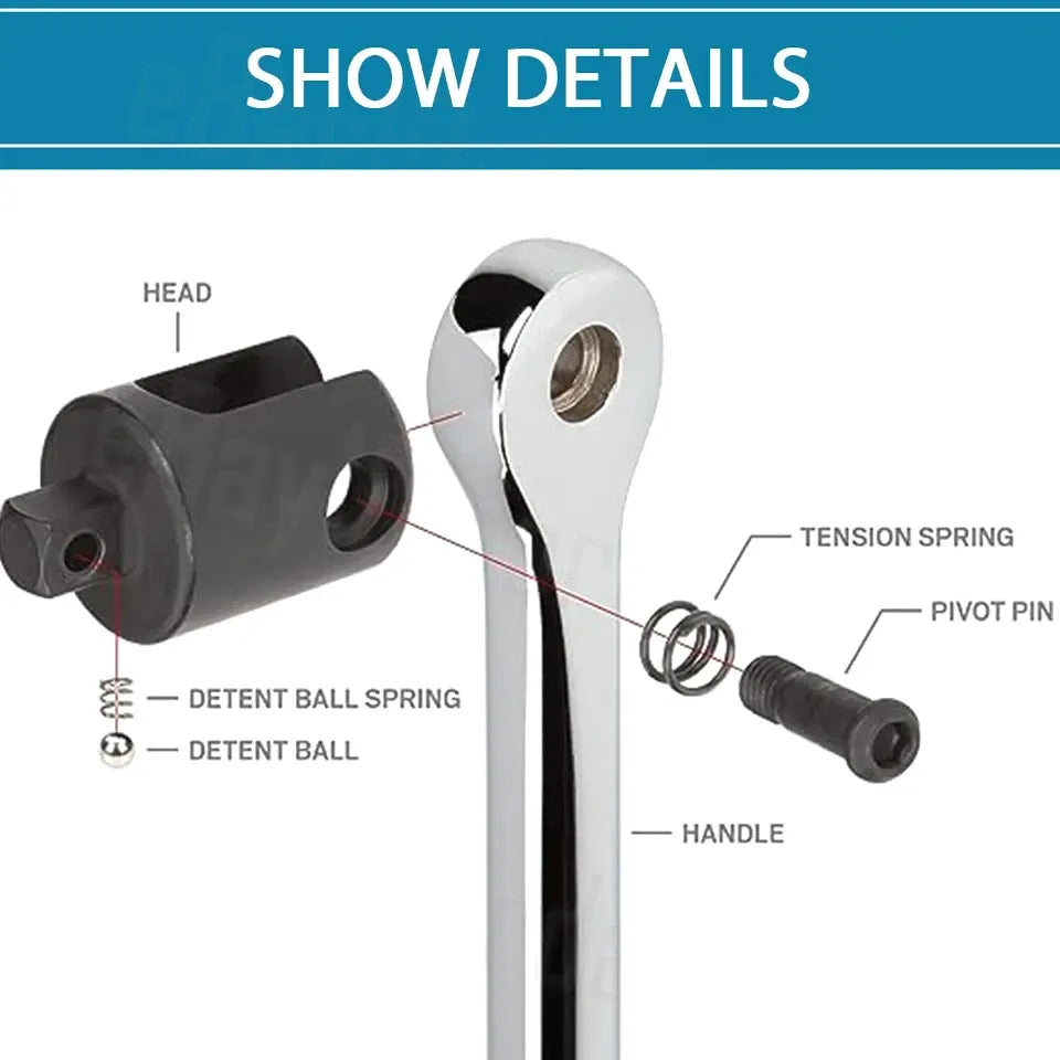 375MM 15" Breaker Bar Socket Heavy Duty 1/2" Drive Wrench Long Spanner - Image 2
