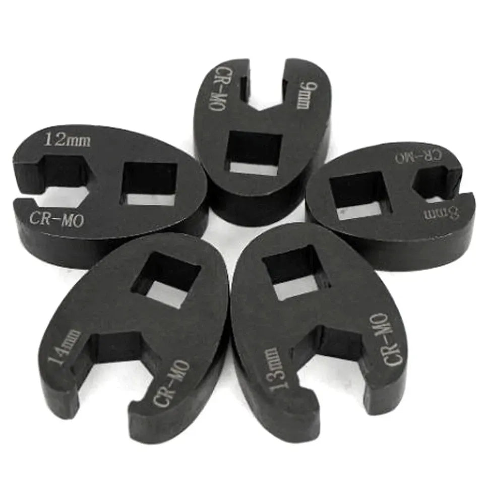 19pcs 3/8'' 1/2'' Flare Nut Crowfoot Crows foot Spanner Wrench Set Cr-Mo 8-32mm - Image 3