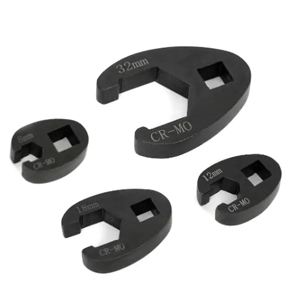 19pcs 3/8'' 1/2'' Flare Nut Crowfoot Crows foot Spanner Wrench Set Cr-Mo 8-32mm - Image 4