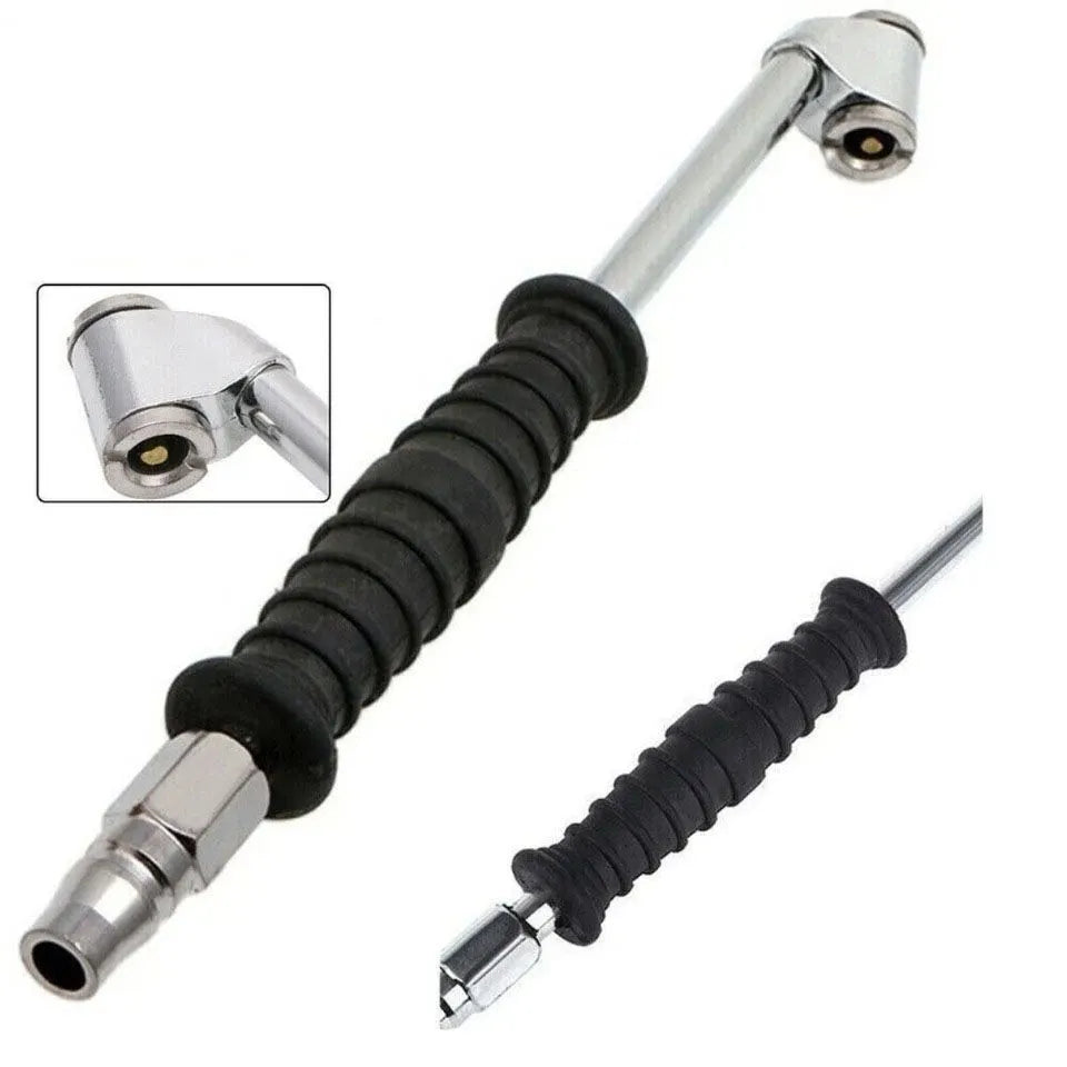 2X Car Truck Tire Inflator Valve Air Pump Chuck Nozzle Metal Dual-Head Connector - Image 2