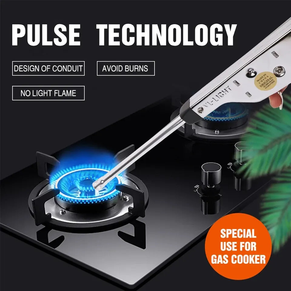 2x 270mm Barbecue igniter All-Metal Battery-Free Pulse Kitchen Camping Barbecue - Image 6