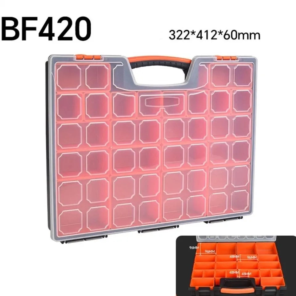 3PC SET 14 +15+22 Compartments Storage Organizer Tool Box Plastic Bin Screw Case - Image 6
