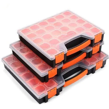 14 Compartments Storage Organizer Tool Box Plastic Bin Screw Case - Image 6