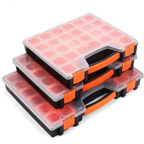 15 Compartments Storage Organizer Tool Box Plastic Bin Screw Case - Image 6