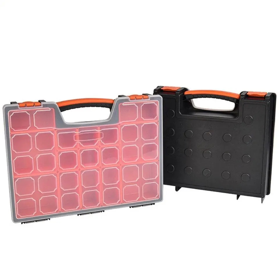 22 Compartments Storage Organizer Tool Box Plastic Bin Screw Case - Image 4