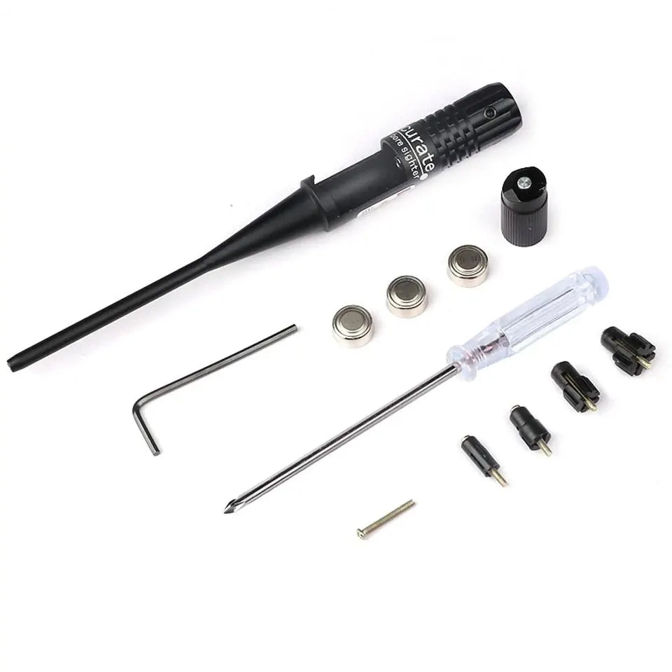 Laser Bore Sighter Boresighter Kit For .22 to .50 Caliber Scope w/ Battery Tool - Image 2