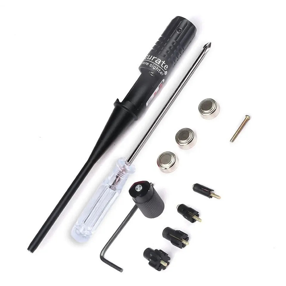 Laser Bore Sighter Boresighter Kit For .22 to .50 Caliber Scope w/ Battery Tool - Image 3