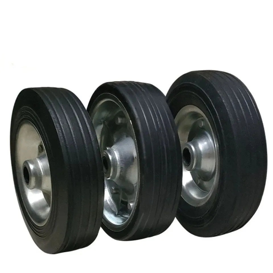 6" 150MM Heavy Duty 500KG 1100LB Solid Rubber Wheel for Jockey Wheel Replacement - Image 4