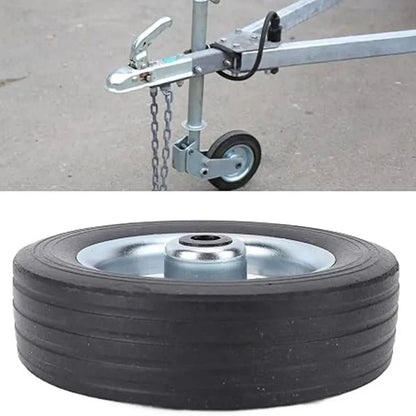6" 150MM Heavy Duty 500KG 1100LB Solid Rubber Wheel for Jockey Wheel Replacement - Image 5
