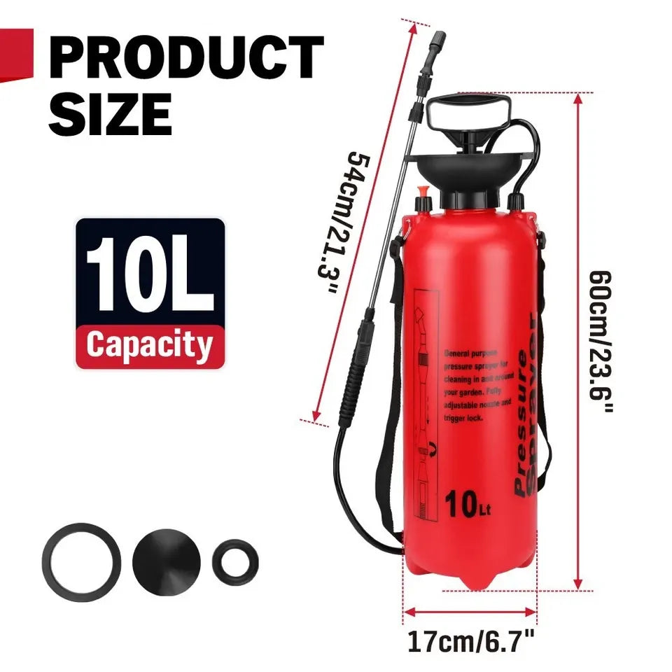10L Garden Greens Pressure Sprayer Multi-Purpose Pressure Sprayer Farm Pesticide - Image 2
