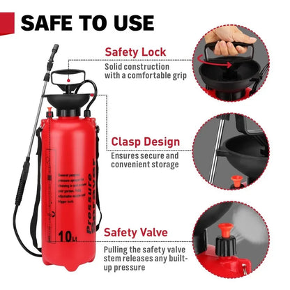 10L Garden Greens Pressure Sprayer Multi-Purpose Pressure Sprayer Farm Pesticide - Image 4