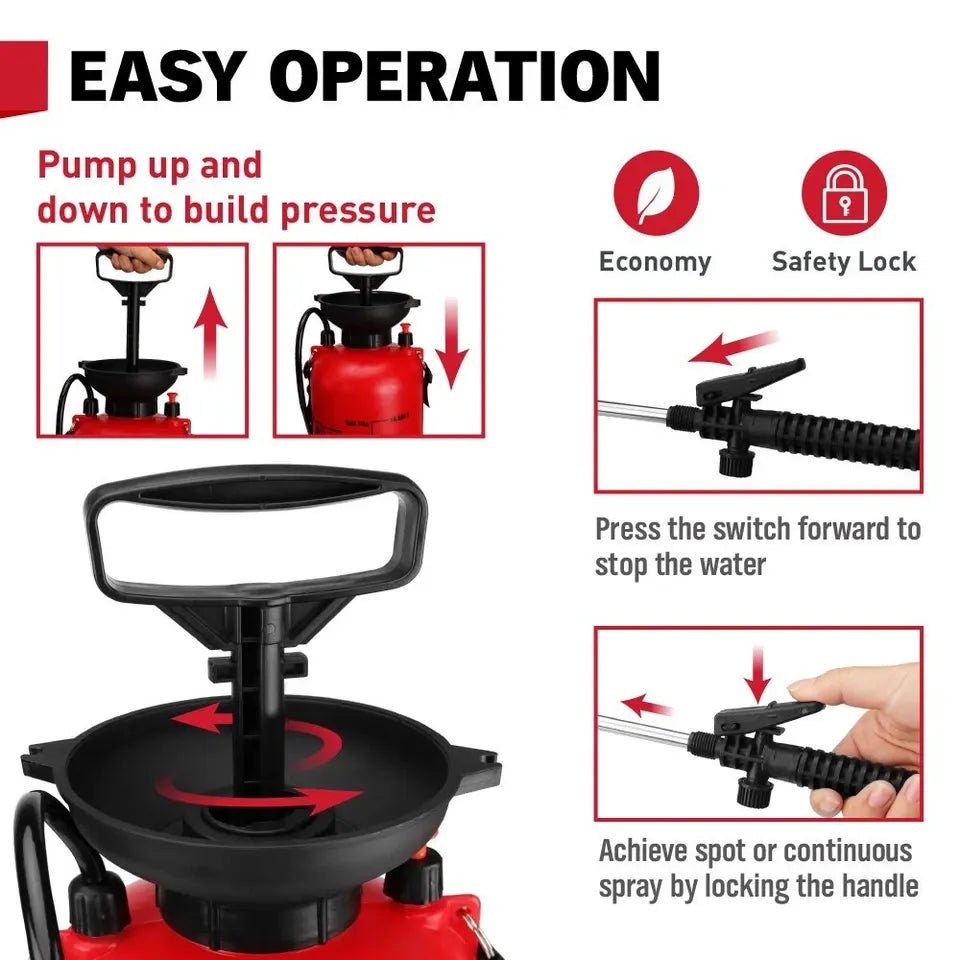 10L Garden Greens Pressure Sprayer Multi-Purpose Pressure Sprayer Farm Pesticide - Image 5