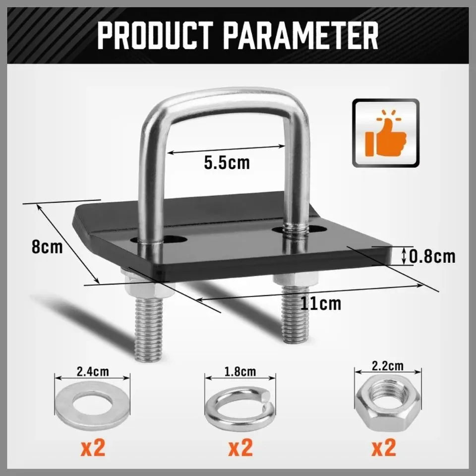Anti-Rattle Stabilizer Hitch Tightener Bracket Tongue Tow Bar Caravan Trailer - Image 2