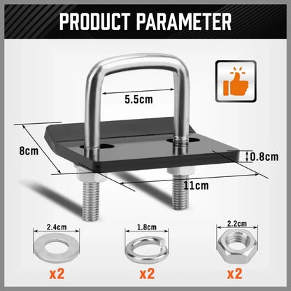 Anti-Rattle Stabilizer Hitch Tightener Bracket Tongue Tow Bar Caravan Trailer - Image 2