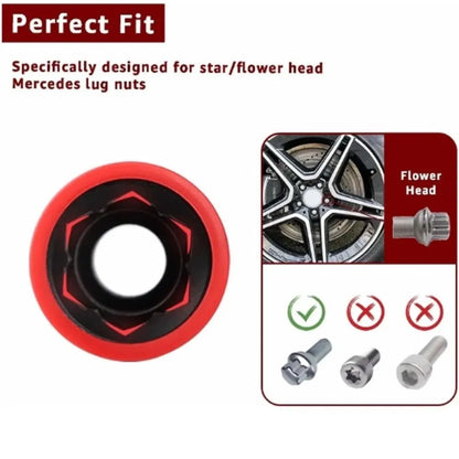 17/21MM Flower Profile Wheel Lug Deep Socket Mercedes-Benz Convex Head Remover - Image 8