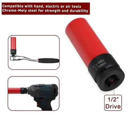 17MM Flower Profile Wheel Lug Deep Socket Mercedes-Benz Convex Head Remover - Image 5