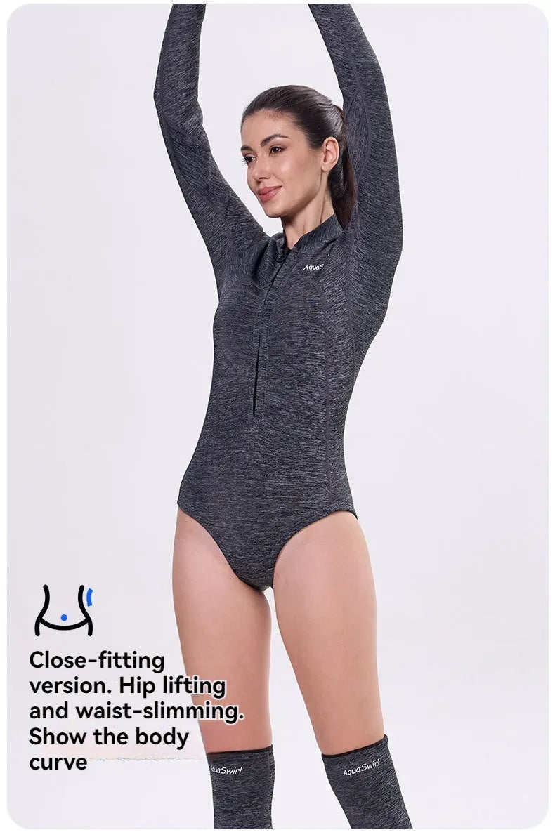 2MM jellyfish suit diving wet clothes jellyfish suit snorkeling swimsuit super elastic skin-friendly 2-piece jumpsuit+stockings - Image 2