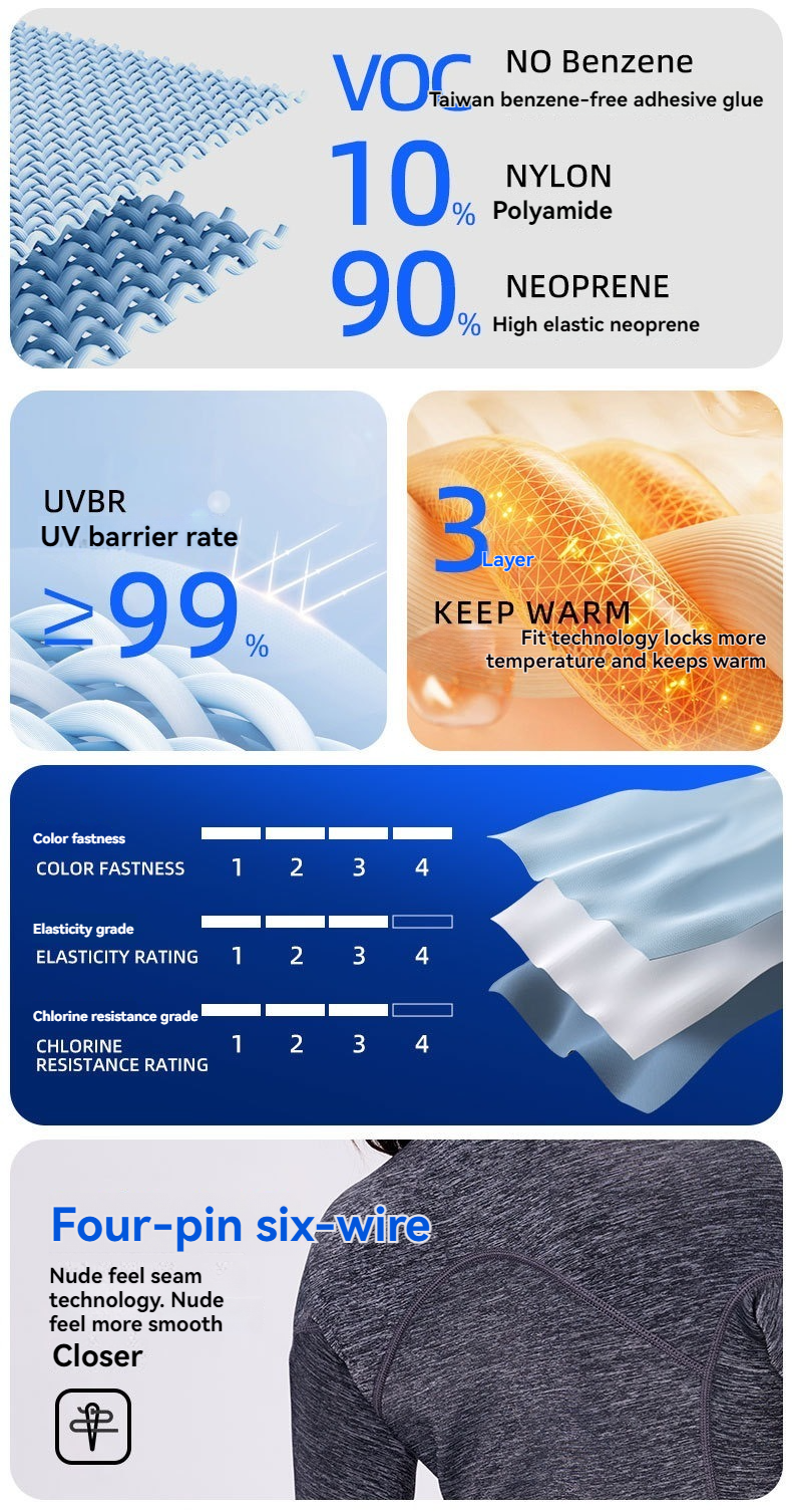 2MM jellyfish suit diving wet clothes jellyfish suit snorkeling swimsuit super elastic skin-friendly 2-piece jumpsuit+stockings - Image 2