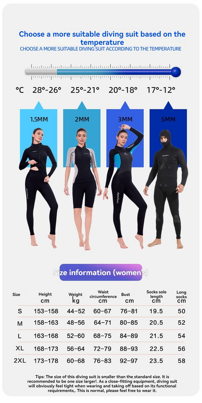 2MM jellyfish suit diving wet clothes jellyfish suit snorkeling swimsuit super elastic skin-friendly 2-piece jumpsuit+stockings - Image 3