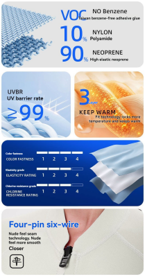 2MM jellyfish suit diving wet clothes jellyfish suit snorkeling swimsuit super elastic skin-friendly 2-piece jumpsuit+stockings - Image 3