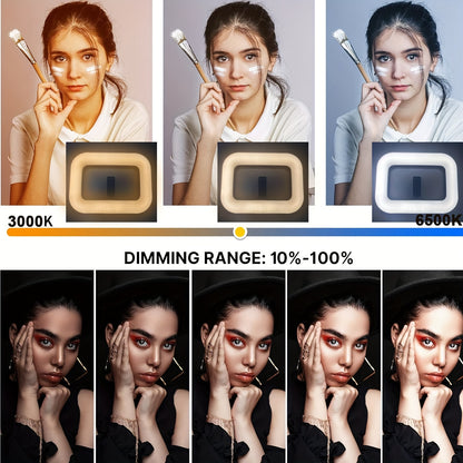 Smart Dual-Mode Fill Light｜One-Touch Color Temperature Switching + Stepless Dimming, Portable Ring Light with Soft Glow for Multi-Scenario Live Shooting - Image 4