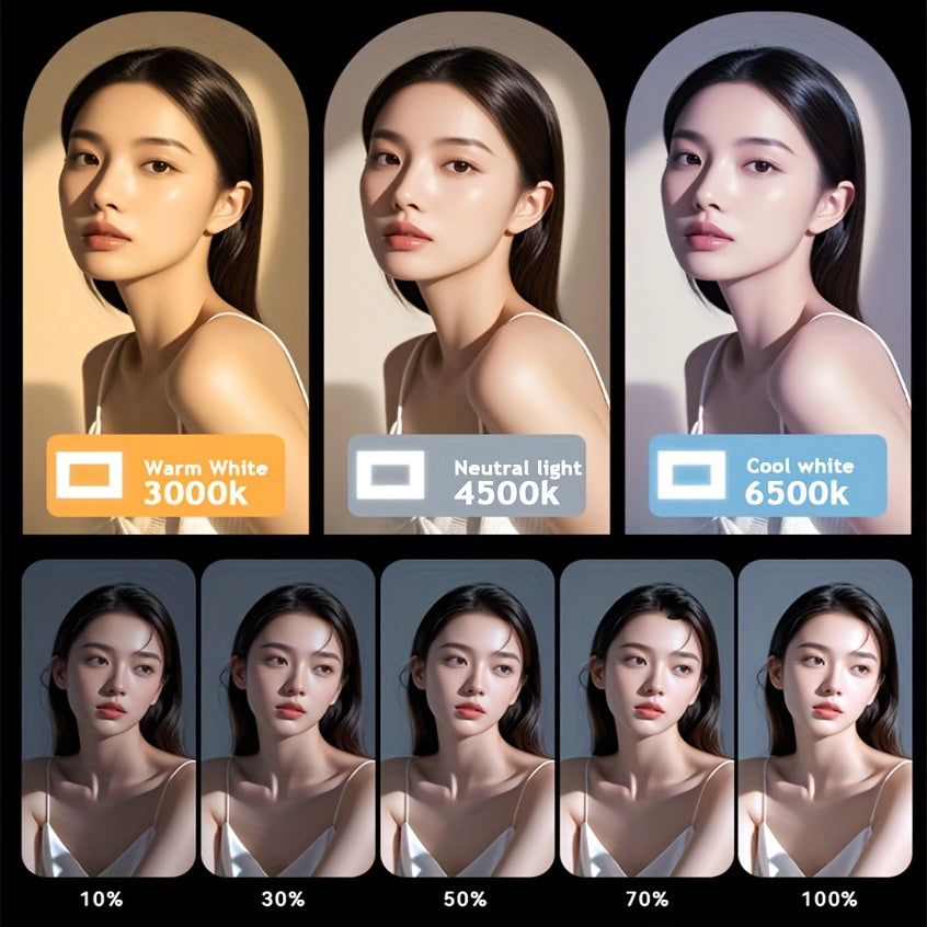 Smart Dual-Mode Fill Light｜One-Touch Color Temperature Switching + Stepless Dimming, Portable Ring Light with Soft Glow for Multi-Scenario Live Shooting - Image 6