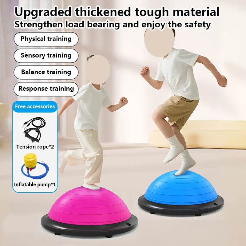 Hemisphere Trainer – Portable Inflatable Balance Trainer, specifically designed for core training, yoga, rehabilitation, and Pilates, equipped with a stable base. Suitable for home gyms, fitness centers, and physical conditioning.（GREY） - Image 6