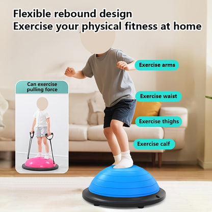 Hemisphere Trainer – Portable Inflatable Balance Trainer, specifically designed for core training, yoga, rehabilitation, and Pilates, equipped with a stable base. Suitable for home gyms, fitness centers, and physical conditioning.（GREY） - Image 7