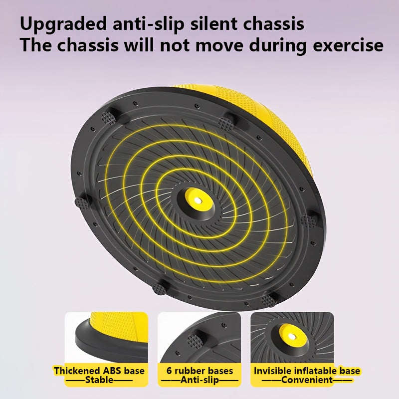 Hemisphere Trainer – Portable Inflatable Balance Trainer, specifically designed for core training, yoga, rehabilitation, and Pilates, equipped with a stable base. Suitable for home gyms, fitness centers, and physical conditioning.（GREY） - Image 8