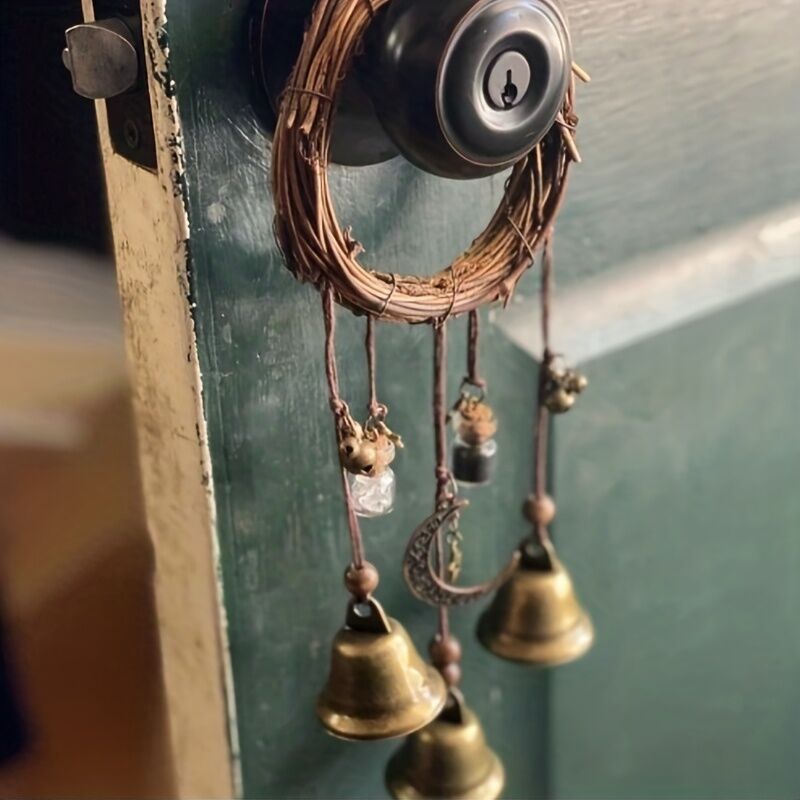 Bell Door Handle Protector Pendant, Vine-style Wind Chime, Witch Prayer Crystal Wind Chime, Home Decor - Image 2