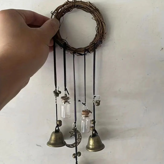 Bell Door Handle Protector Pendant, Vine-style Wind Chime, Witch Prayer Crystal Wind Chime, Home Decor - Image 3
