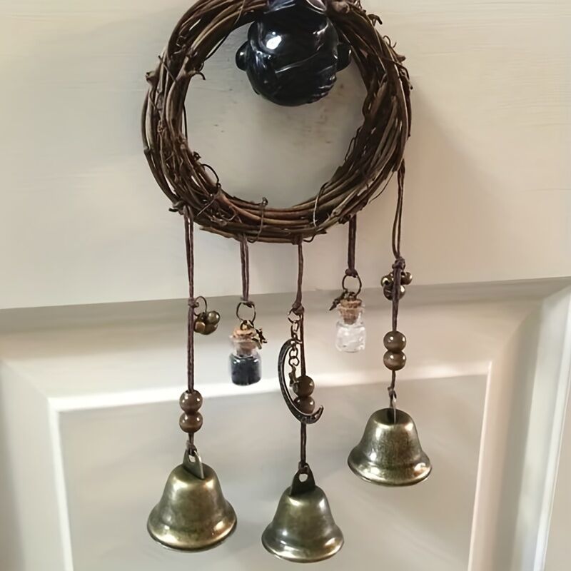 Bell Door Handle Protector Pendant, Vine-style Wind Chime, Witch Prayer Crystal Wind Chime, Home Decor - Image 6