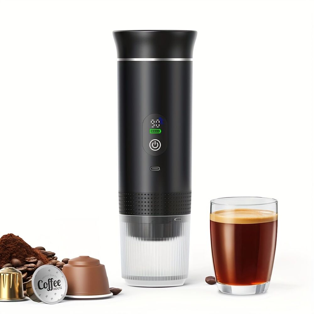 BALCK Upgraded Portable Coffee Maker with Temperature and Power Display, USB-C Charging, Self-Heating & Cold Brew Functions, Compatible with Coffee Capsules/Ground Coffee. Perfect Espresso Machine for Home, Office,  - Image 9