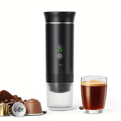 BALCK Upgraded Portable Coffee Maker with Temperature and Power Display, USB-C Charging, Self-Heating & Cold Brew Functions, Compatible with Coffee Capsules/Ground Coffee. Perfect Espresso Machine for Home, Office,  - Image 9