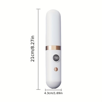New Portable Hair Straightening Comb, USB rechargeable, 4000mAh battery, includes charging dock. Intelligent digital temperature control, dual use for straightening and curling, long-lasting hold without damaging hair, BLACK - Image 9