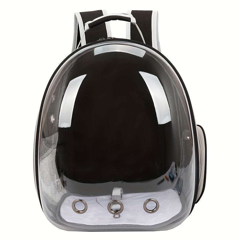 (GREY)Replacement Transparent Pet Backpack with Zipper Closure - Heavy-Duty Structure, Ventilated and Padded Lining - Portable Travel Carrier for Cats, Small Dogs, Airplanes, Trains, Cars - Safe and Comfortable Carrier Backpack for Busy Pet Owners - Ideal - Image 9