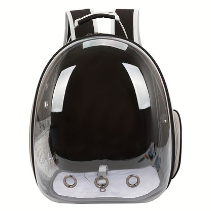 (GREY)Replacement Transparent Pet Backpack with Zipper Closure - Heavy-Duty Structure, Ventilated and Padded Lining - Portable Travel Carrier for Cats, Small Dogs, Airplanes, Trains, Cars - Safe and Comfortable Carrier Backpack for Busy Pet Owners - Ideal - Image 9
