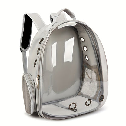 (BLUE)Replacement Transparent Pet Backpack with Zipper Closure - Heavy-Duty Structure, Ventilated and Padded Lining - Portable Travel Carrier for Cats, Small Dogs, Airplanes, Trains, Cars - Safe and Comfortable Carrier Backpack for Busy Pet Owners - Ideal - Image 4