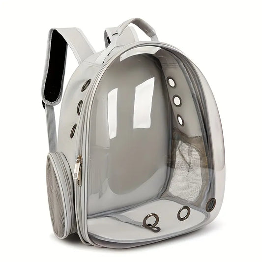 (BLUE)Replacement Transparent Pet Backpack with Zipper Closure - Heavy-Duty Structure, Ventilated and Padded Lining - Portable Travel Carrier for Cats, Small Dogs, Airplanes, Trains, Cars - Safe and Comfortable Carrier Backpack for Busy Pet Owners - Ideal - Image 4