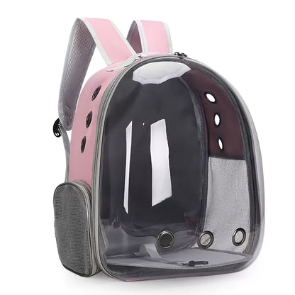(BLUE)Replacement Transparent Pet Backpack with Zipper Closure - Heavy-Duty Structure, Ventilated and Padded Lining - Portable Travel Carrier for Cats, Small Dogs, Airplanes, Trains, Cars - Safe and Comfortable Carrier Backpack for Busy Pet Owners - Ideal - Image 8