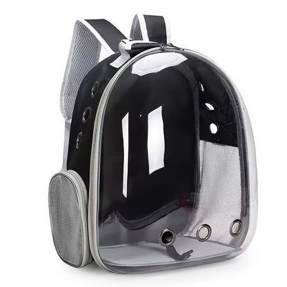 (BLUE)Replacement Transparent Pet Backpack with Zipper Closure - Heavy-Duty Structure, Ventilated and Padded Lining - Portable Travel Carrier for Cats, Small Dogs, Airplanes, Trains, Cars - Safe and Comfortable Carrier Backpack for Busy Pet Owners - Ideal - Image 9